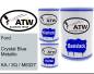 Preview: Ford, Crystal Blue Metallic, KA / 3Q / M6327: 500ml Lackdose + 500ml Klarlack + 250ml Härter - Set, von ATW Autoteile West.